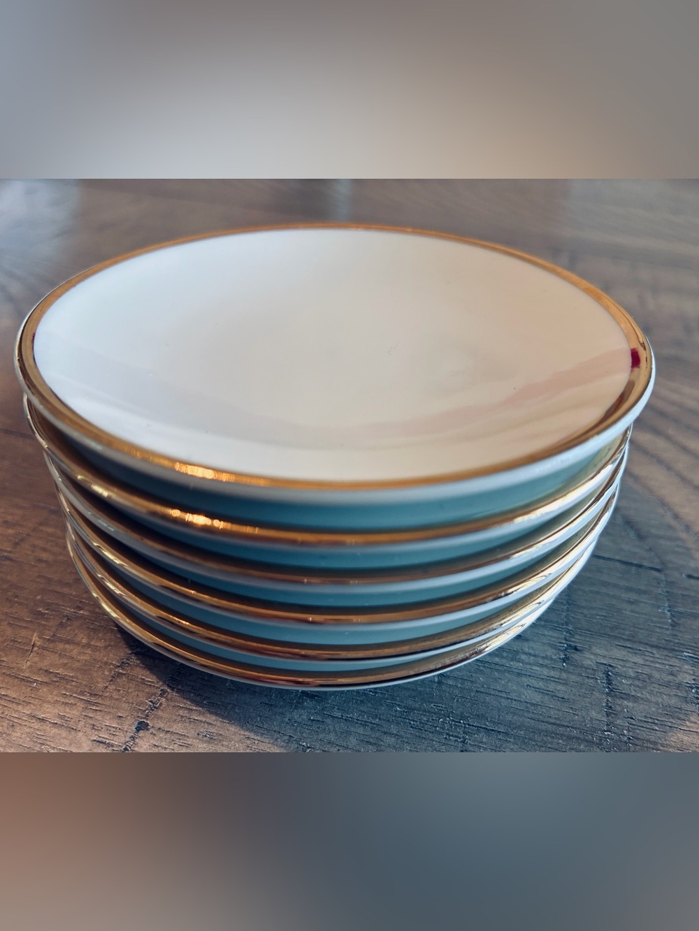 Johann Haviland Cream Small Plates Gold Rim Bavaria 3.75” Vintage (6) - Picture 4 of 8